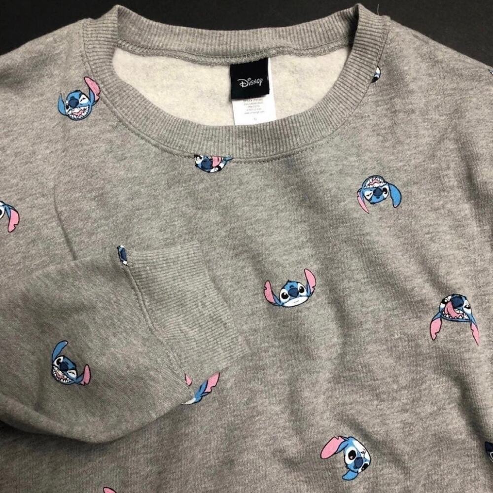 Stitch Cropped Sweatshirt Size M Medium Disney Lilo and Stitch - Picture 3 of 9
